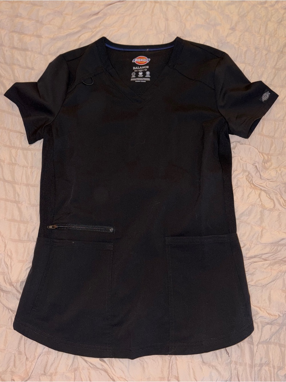 Dickies Women’s Black V-Neck Short Sleeve Scrub Top